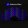 Rainbow eyes UV Glow Bamboo Clack Hand Fan