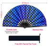 Bamboo Folding Clack Hand Fan For Raves or Festivals