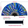 Bamboo Folding Clack Hand Fan For Raves or Festivals