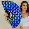 Bamboo Folding Clack Hand Fan For Raves or Festivals