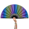 Bamboo Folding Clack Hand Fan For Raves or Festivals