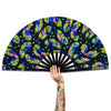 Bamboo Folding Clack Hand Fan For Raves or Festivals