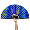 Bamboo Folding Clack Hand Fan For Raves or Festivals