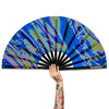 Bamboo Folding Clack Hand Fan For Raves or Festivals